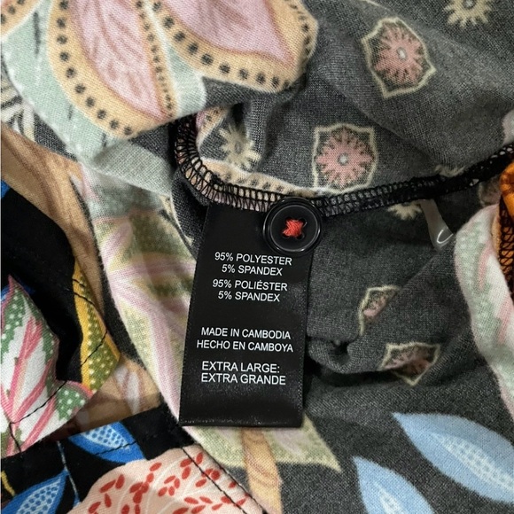 Room Service Pajama Set Women’s XL Tiger Floral Print Cozy - Picture 7 of 9